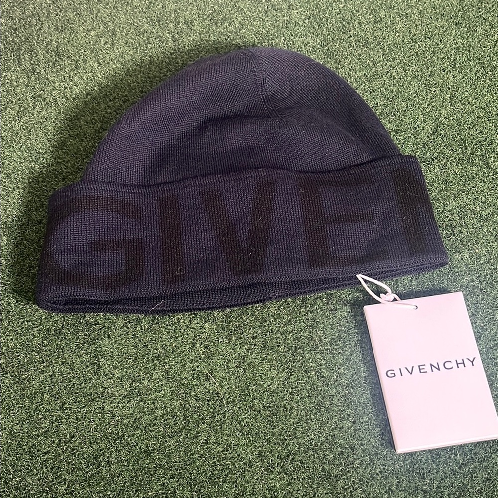 Givenchy Night Blue Knit Beanie - GVCAPPU2373